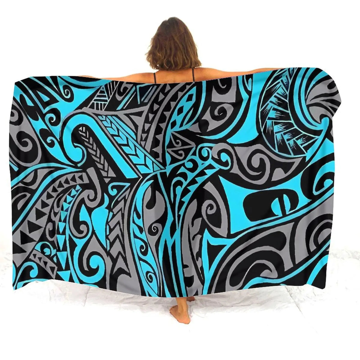 Tax Free Retro Tribal Ethnic Polynesian Women Seaside Sexy Style Sarong Soft And Comfortable Fabric Samoan Pattern Print Design - Matrix Studios