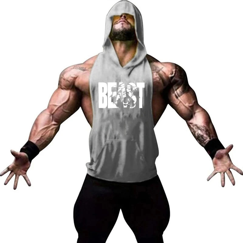 Men's Vest Sleeveless Sweatshirt Gym Top Men Man Sleeveless Shirt Bodybuilding Fitness Clothing T-shirt Singlets Singlet Clothes - Matrix Studios