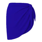 Summer Women Short Solid Sarong Swimsuit Coverups Beach Bikini Wrap Sheer Short Skirt Chiffon Skirt Scarf Swimwear Cover-ups - Matrix Studios
