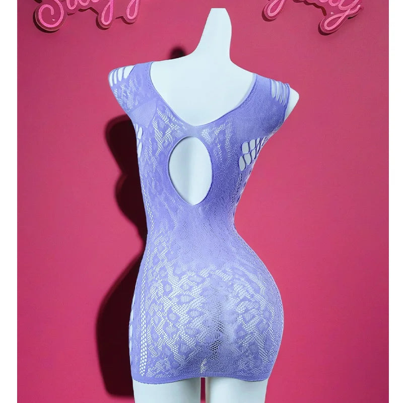 1PC Sexy Women Fishnet Cover Up Without Bikini Hollow Out Bodycon Dress  See Through Beachwear Summer Women's Swimwear DSH785 - Matrix Studios