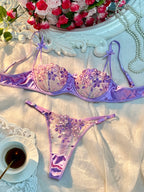 Valentine's Eve Light Purple Danube Group Ladies Sexy Lingerie Bra Women's Suit - the Temptation of a Seductive Night - Matrix-studios.com