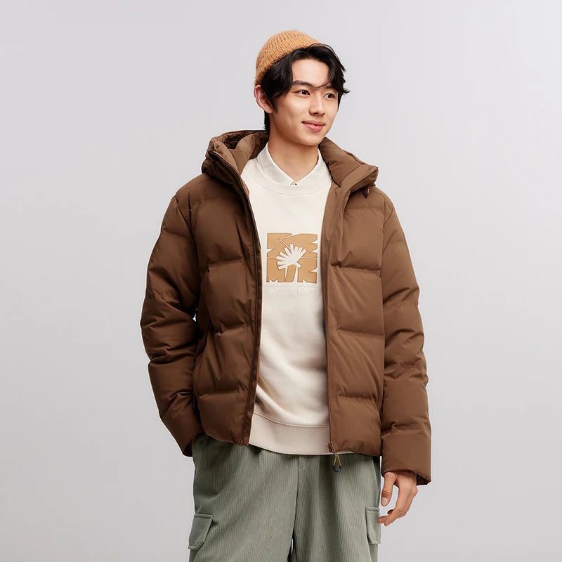 Semir Down Jacket Men New Winter Waterproof Outerwear Textured Hooded Top Versatile - Matrix Studios