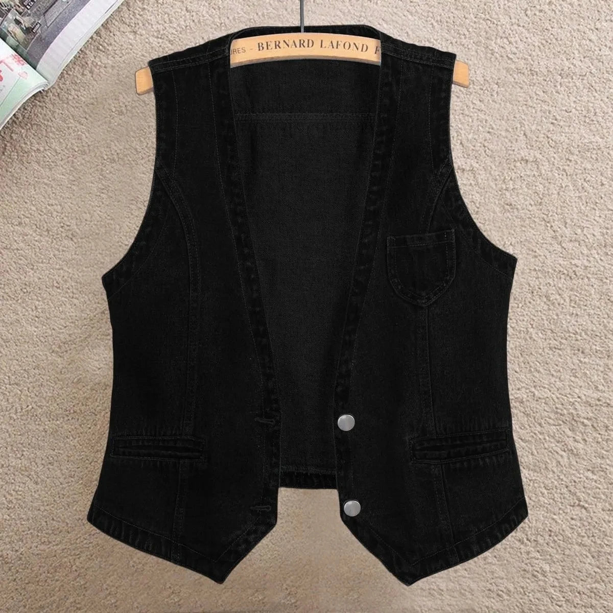 Women Vintage Denim Waistcoat Jacket 2026 Spring New Female Short Slim Sleeveless Coat Vest 6XL Single Breasted Solid Casual Top - Matrix Studios