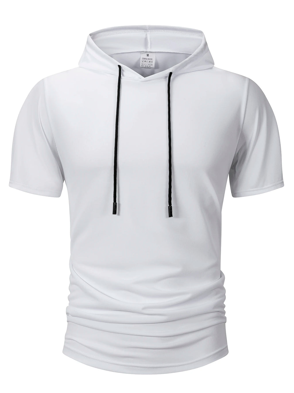 Summer Men's Hooded Sweatwear Casual Short Sleeve Loose T-shirt Solid Color Lightweight Hoodie Fitness Breathable Tops - Matrix Studios