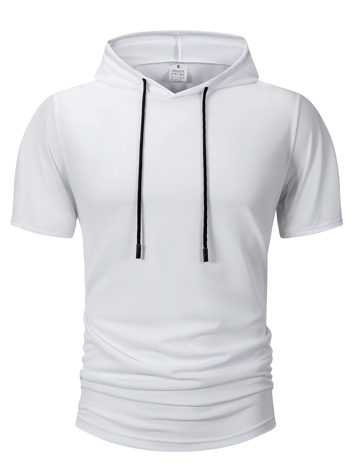 Summer Men's Hooded Sweatwear Casual Short Sleeve Loose T-shirt Solid Color Lightweight Hoodie Fitness Breathable Tops - Matrix Studios