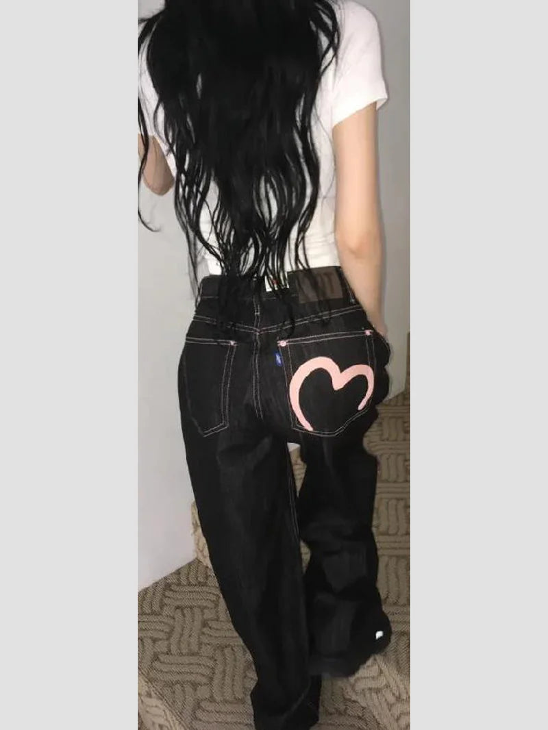 2025 Autumn Winter Women's Denim Jeans Y2K Wide Fit Baggy Jeans Grunge Harajuku Cowboy New In Pants Korean Mom Jeans Punk Retro - Matrix-studios.com