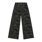 IEFB Vintage Camouflage Men's Jeans Fashion Washed Casual Wide Leg Denim Pants Autumn Winter Loose Male Trousers Old Blue 9C354 - Matrix Studios