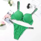 Victoria's Secret Women's Fashion Lingerie Set Sexy Breathable Soft Versatile Shapewear Sexy Lingerie Bra and Panty Set Push Up - Matrix-studios.com
