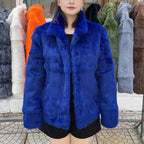 Natural Rabbit Fur Coat Women Winter Jacket Real Leather And Fur Bolero Women's Clothing Female Outerwears With 2025 Black Cold - Matrix Studios