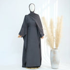 Luxury 2 Piece Muslim Outift Sets for Women Ramadan Dubai Hijab Abaya Dress Islamic Party Kaftan Robe Elegant Turkey Gown 2025 - Matrix-studios.com