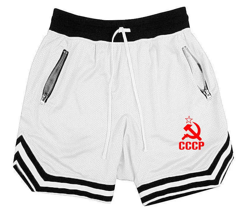 Summer CCCP Russia Men's Casual Fashion Basketball Shorts Brand Multicolor Hip Hop Men's Comfortable Casual Basketball Pants