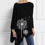 Cotton Irregular Women Blouses Shirt 2022 Autumn Female Solid Pullover Tops Casual O Neck Long Sleeve Blouse Ladies Tunic Blusas - Matrix-studios.com