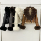 Reality Fur Jacket Winter Real Fur Cuffs Clothes Women Short Faux Leather Fake Fur Inner Jacket Female Thick Warm Fox Fur Coat - Matrix Studios