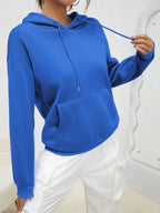 Solid Color Casual Hoodie For Female Pocket Creative Hoody All-Match Street Clothes Womens Fleece Unisex Pullovers - Matrix Studios