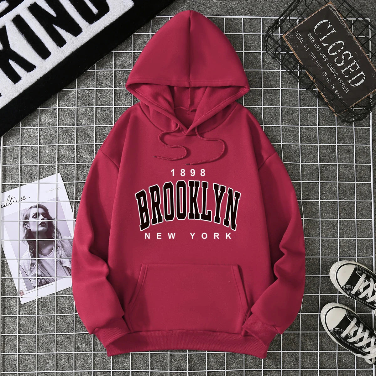 2025 Winter New Women's Hoodie High Street Unisex style Double Pockets Sweatshirts Outerwear Plus-Size Women's Clothing CYXX227 - Matrix Studios
