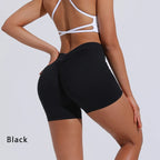 DIAS FIT JOY V-Back Shorts High Waisted Hip Lifting Yoga Shorts Women's Nylon Tight Fitting Shorts Training Sports Fitness Pants - Matrix Studios