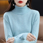 100% Merino Wool Cashmere Sweater Women Knitted Sweater Turtleneck Long Sleeve Pullovers Autumn Winter Clothing Warm Jumper Tops - Matrix Studios