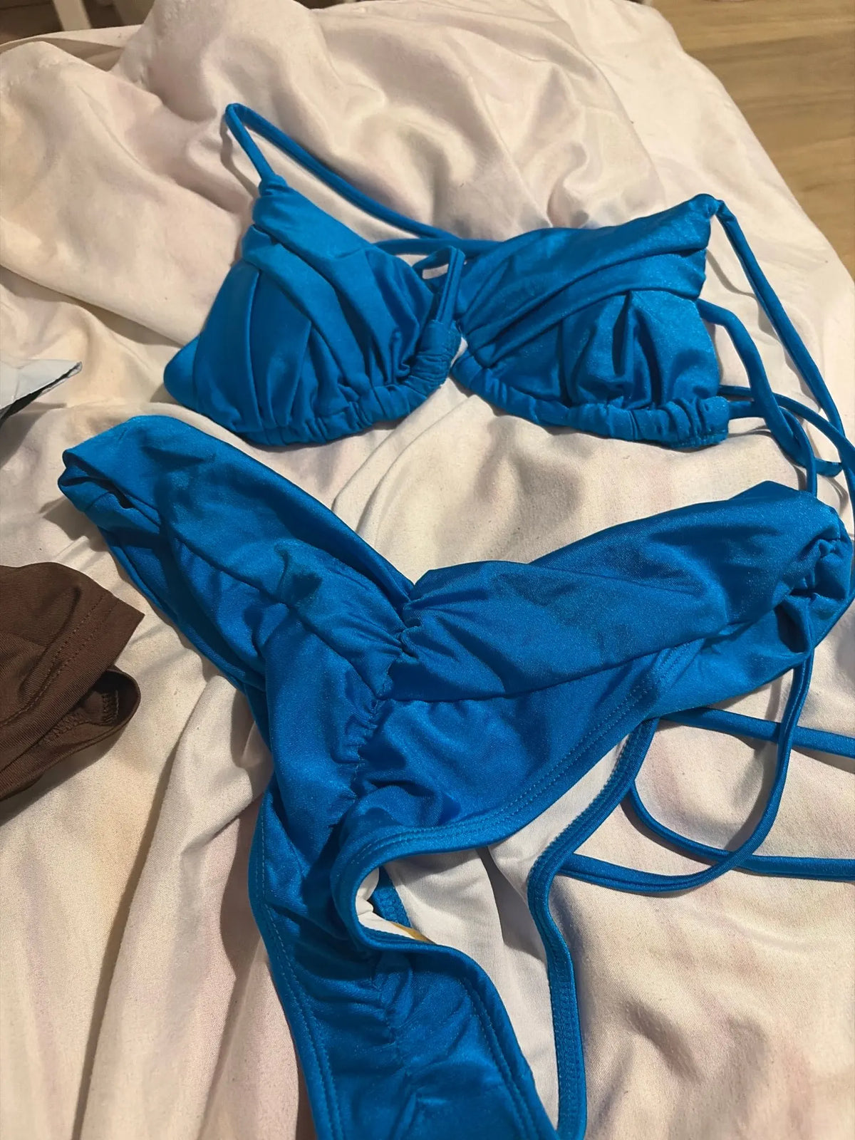 Sexy Folds Bikini Set Solid Micro Bikinis Women Swimsuit Female Triangle Swimwear Beach Wear Bathing Suit - Matrix-studios.com
