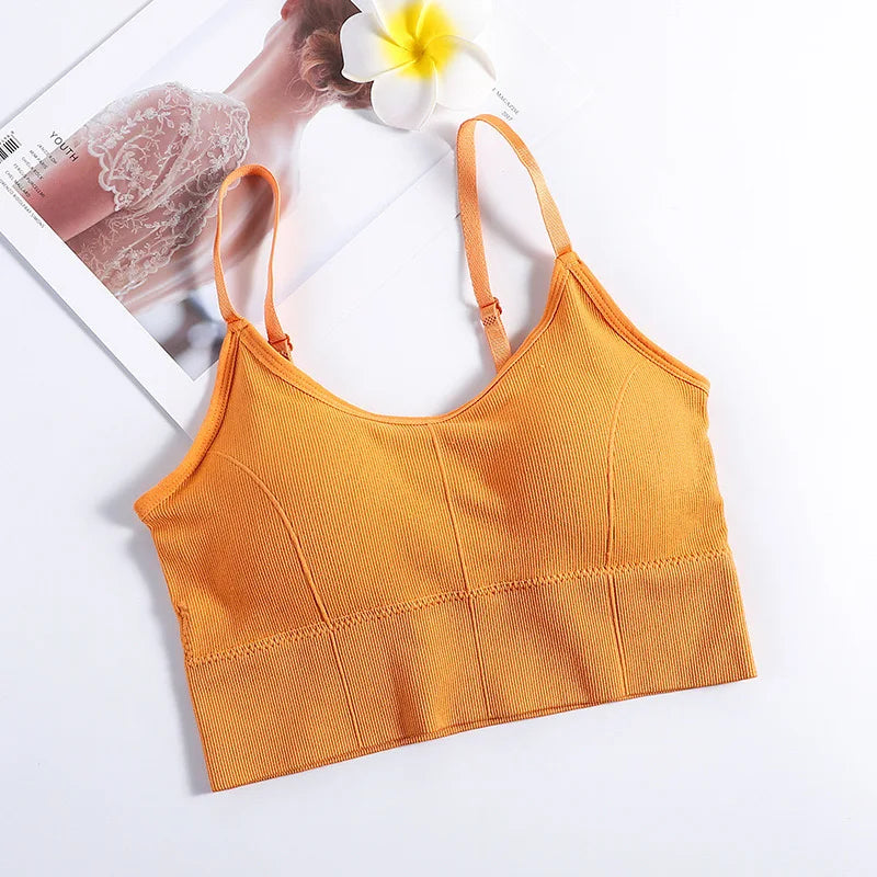Backless Sportswear Woman Gym Sports Bra Seamless Womens Underwear Adjustable Shoulder Strap Inner Padded Yoga Vest Bralette - Matrix Studios