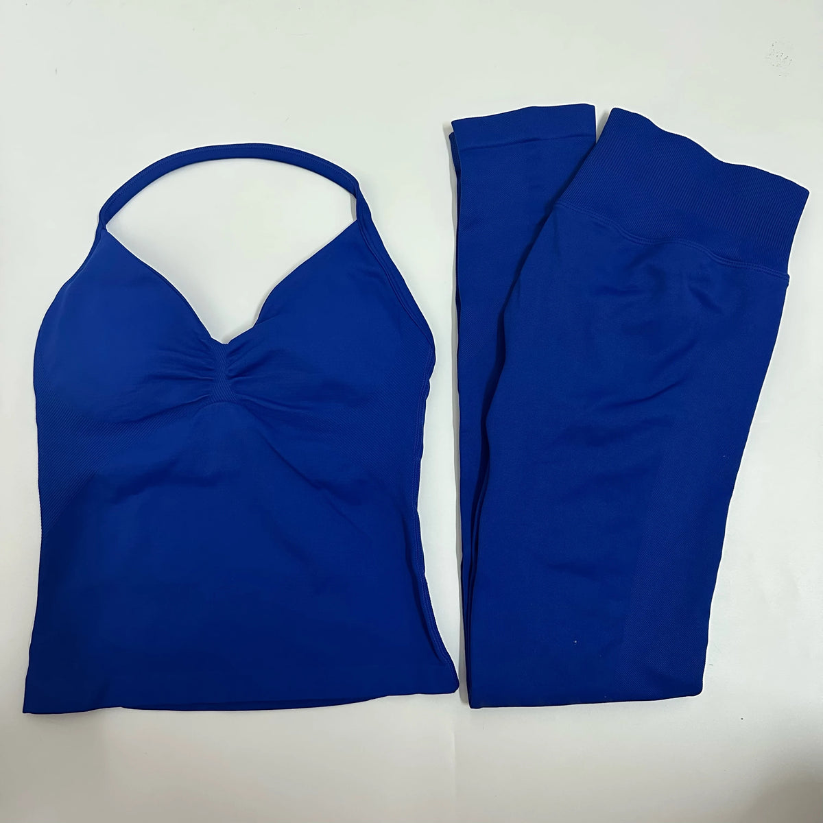 2 Pieces Set Yoga Leggings Set Women Backless Tank Tops High Waist Scrunch Gym Suit Fitness Clothes Outfit Yoga Set - Matrix-studios.com