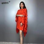 WINYI Original Denim Sexy Short Dress with Holes New Fashion Africa Womens Party Holiday Casual Maxi Beach Dress - Matrix Studios