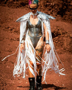 Sparkly Wing Fringe Tassel Patchwork Shawl Women Vintage Cosplay Cape Ponchos Bohemian Cardigan Cloak Boho Capes Streetwear 2024 - Matrix Studios