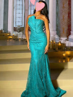 Customized High Quality Evening Dresses Elegant Vintage Sweet Sexy Pink Mermaid Beads Lace Formal Occasion Long Dress Sparkle - Matrix-studios.com