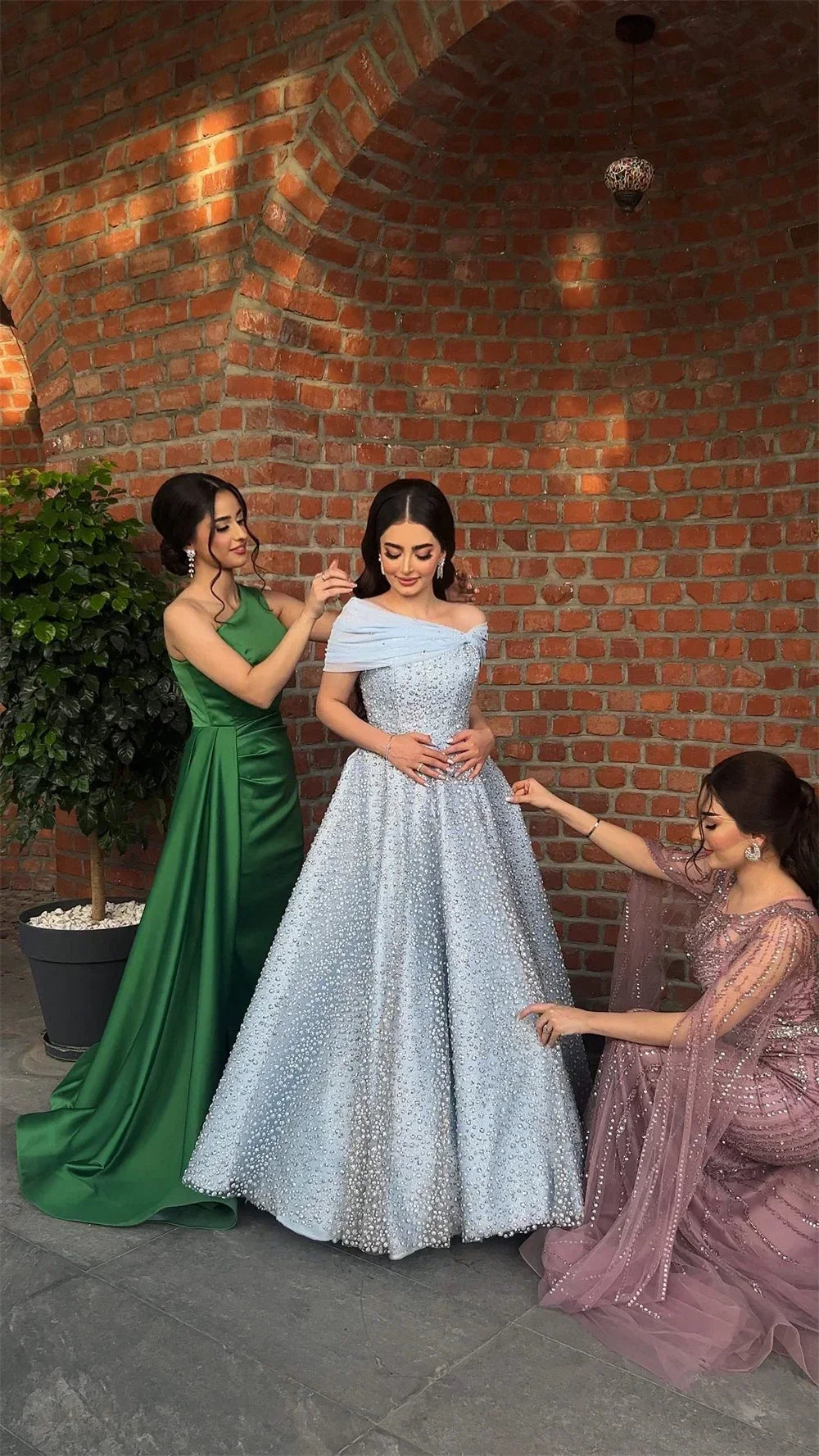 Customized Elegant Evening Gown Sparkling Luxury A-line To The Ground Gowns Gala Elegant Dresses  Luxury Women Modern Style - Matrix-studios.com