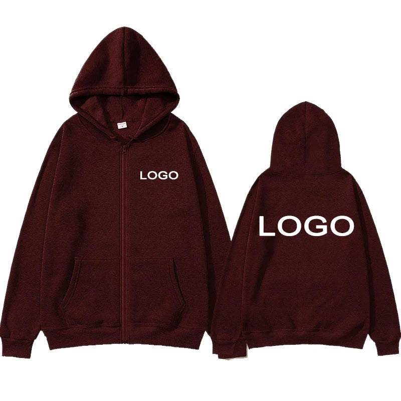 Customized Printed Men Women Zipper Up Hoodie Loose Casual Clothing Fashion Long Sleeve Hooded Pullover Personality Sweatshirts - Matrix Studios