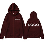 Customized Printed Men Women Zipper Up Hoodie Loose Casual Clothing Fashion Long Sleeve Hooded Pullover Personality Sweatshirts - Matrix Studios