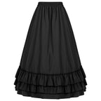 Brown Ruffled High Waisted Long Victorian Skirt Steampunk Skirts Womens Party Wear Gothic Vintage Clothes Medieval Costume Sexy - Matrix-studios.com