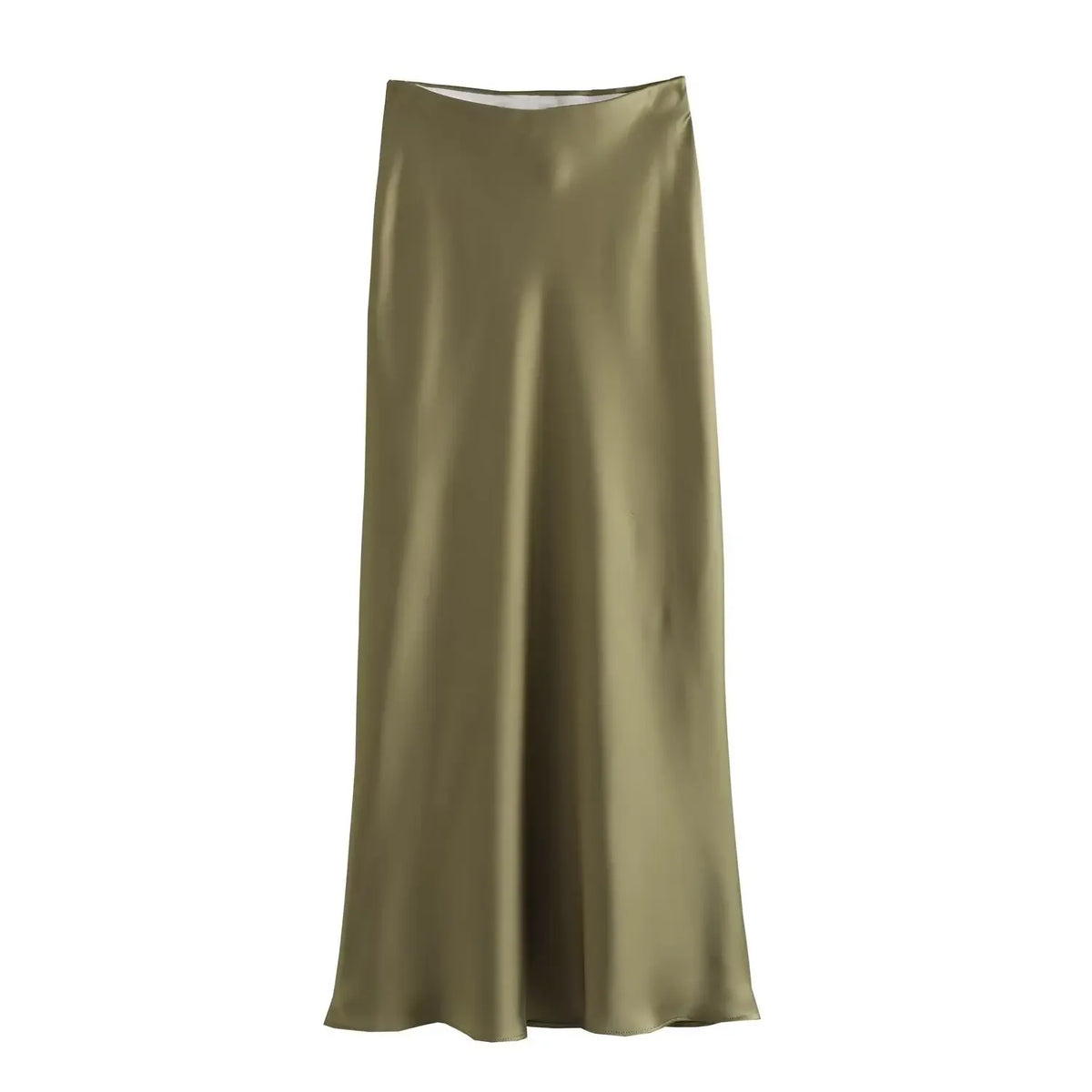 Willshela 2024 Black Satin Skirt Woman High Waist Elegant Long Skirts For Women Fashion Summer Midi Skirt Office Women's Skirts - Matrix-studios.com