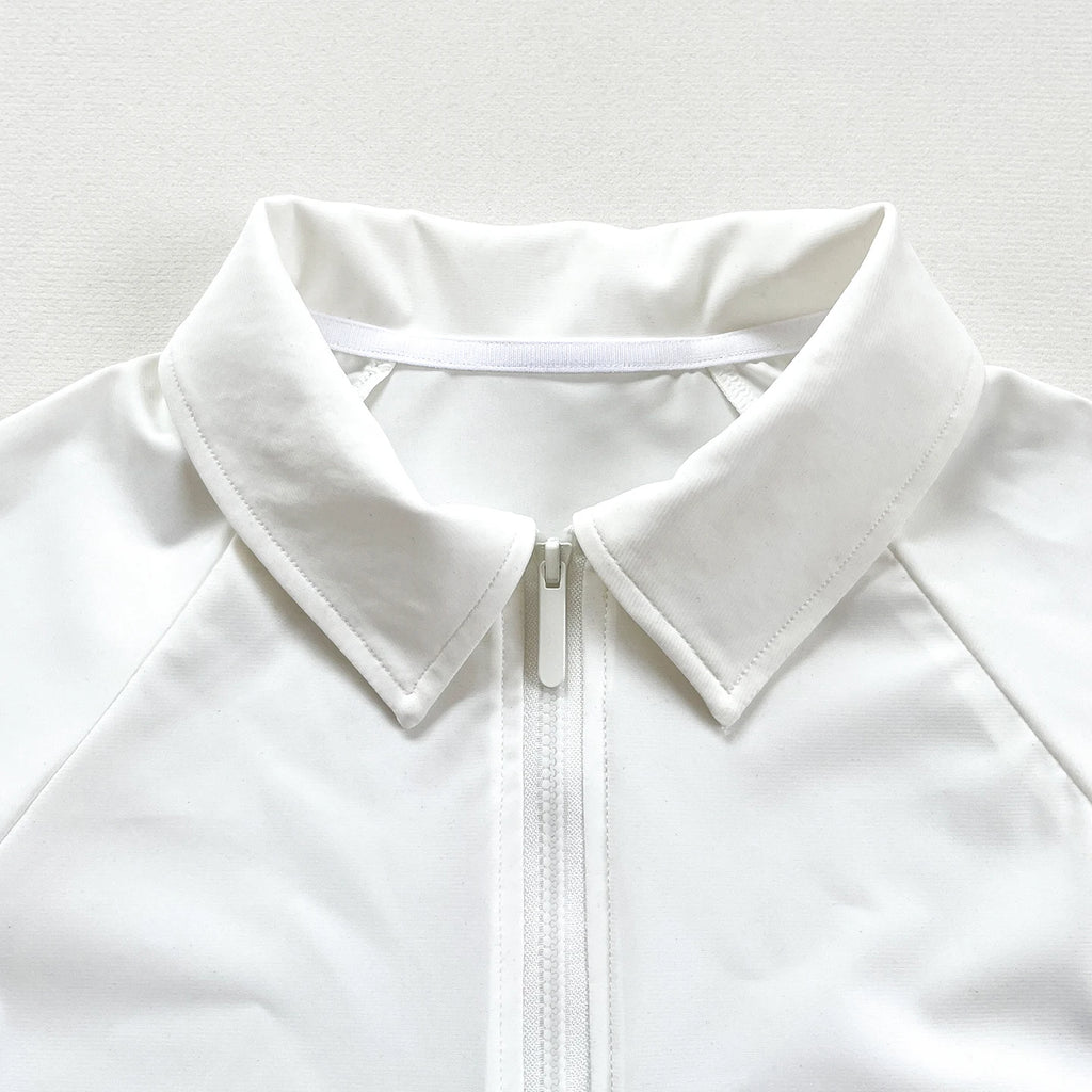 Women's Short - Sleeve Polo Shirts: White and Navy Blue Options Available, Half - Zip Collar for Both Style and Comfort 。 - Matrix-studios.com