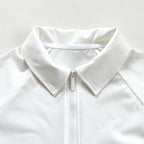 Women's Short - Sleeve Polo Shirts: White and Navy Blue Options Available, Half - Zip Collar for Both Style and Comfort 。 - Matrix-studios.com