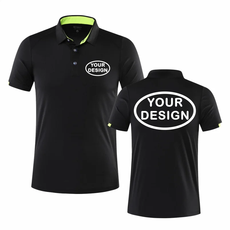 Summer Quick Drying POLO Shirt Logo Custom Printing Embroidery Golf Custom Your Logo Sports T-shirt Top - Matrix-studios.com