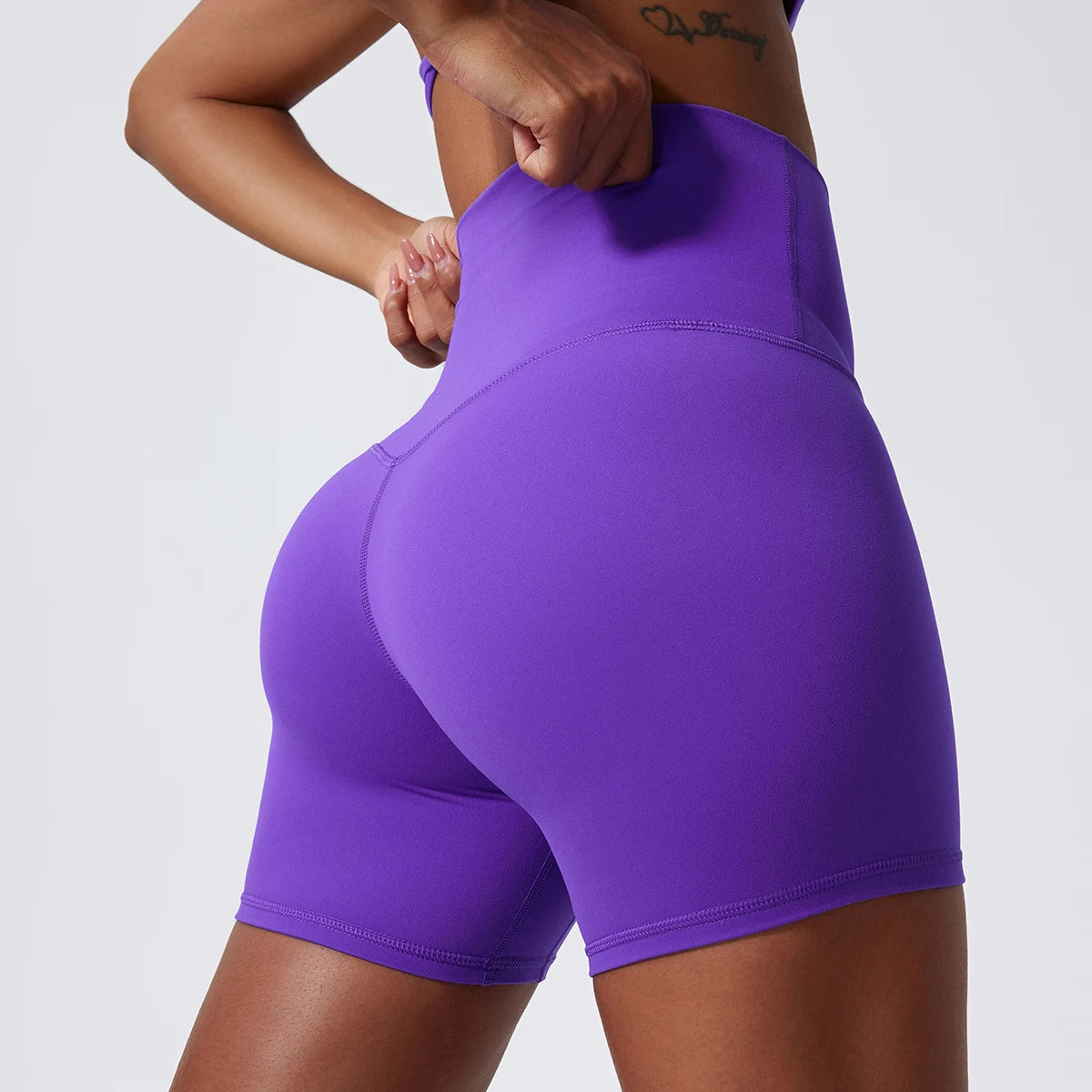Hearuisavy Summer Soft Yoga Shorts Buttock Lift Gym Leggings Women High Waist Sports Shorts Women Running Workout Shorts Female - Matrix Studios