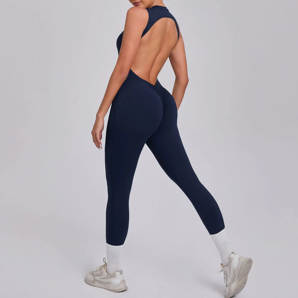Female Jumpsuit One Pieces Fitness Overalls Body Sexy Bodysuit Sports Jumpsuit Gym Sportswear Pants Woman Clothing Black Romper - Matrix Studios