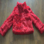2023 New Women Real Rabbit Fur Mandarin Collar Coat Natural Pure Genuine Whole Skin Fur Jacket Full Pelt Fur Customize WSR61 - Matrix Studios