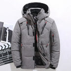 New Winter Men Hooded Casual  Puffer Jackets White Duck Down Coats High Quality Male Outdoor Windproof Warm Winter Parkas Size 5 - Matrix Studios
