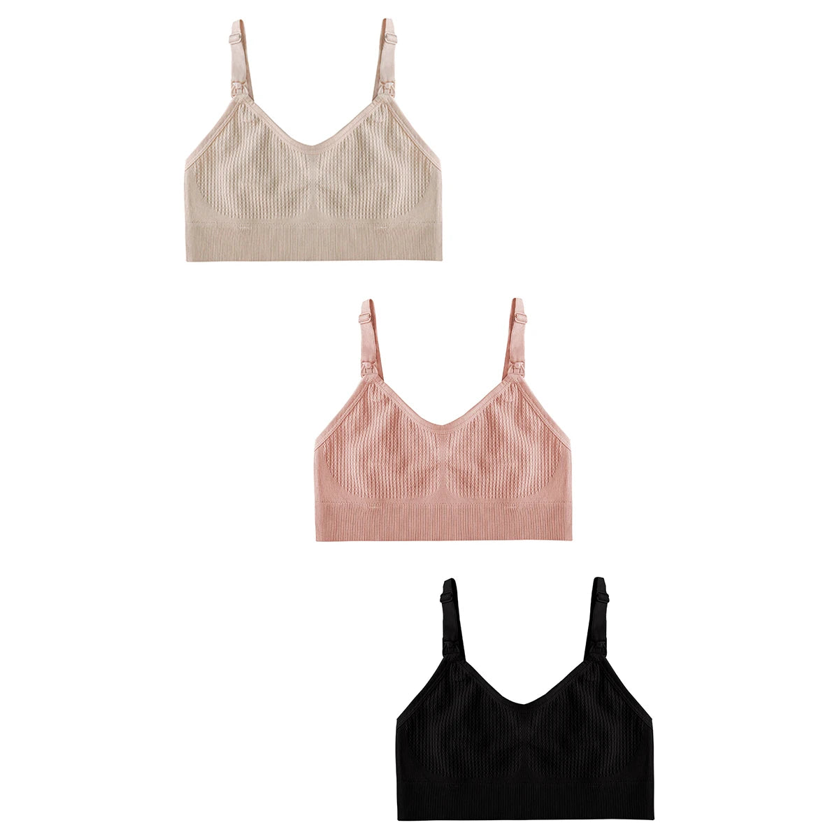 3 Piece Set Of Women'S Breastfeeding Underwear Comfortable Without Steel Rings And Anti Sagging Gathering Breastfeeding Bra - Matrix Studios