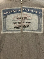 Gray Y2K Harajuku Dollar Print Hoodie Euro Street Style Best Seller Viral Harajuku Inspired Gray Cash Graffiti Design Streetwear - Matrix Studios