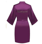 Wedding Bride Bridesmaid Robe Dressing Gown Sexy Women Bathrobe Nightgown Short Sleepwear Casual Flower Kimono Geisha M L XL - Matrix-studios.com