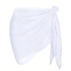 Summer Vacation Bikini Beach Skirt Women Beach Swimming Chiffon Skirt Lightweight Scarf Beach Swimsuit Hoodie Strap Design Sexy - Matrix Studios