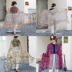Thin Transparent Travel Beach Sunscreen Scarf for Women Bikini Large Shawl Sarong Wrap Brazilian Swimsuit Cover-ups 125x180cm - Matrix Studios