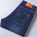 New Men Light Luxury Stretch Slim Fit Pants Comfortable Soft Business Fashion Straight Casual Denim Trousers Male Brand Clothing - Matrix Studios