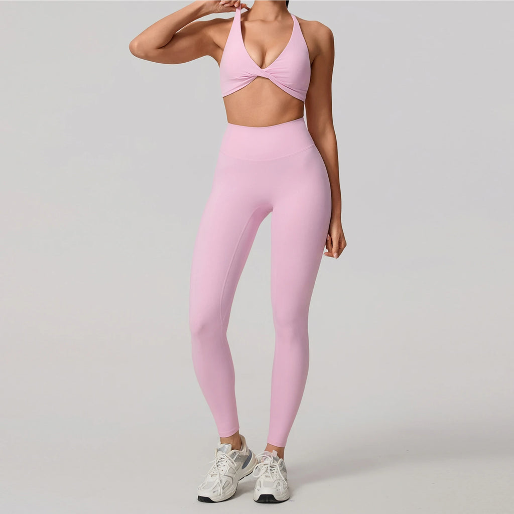 Summer 2PCS Yoga Suit Sports Set Women Quick-Dry Gym Set Women Tracksuit Running Workout Long Sleeve Sports Shirt Yoga Clothing - Matrix-studios.com