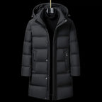 Canada Fashion Winter Jacket for Men Down Coat Parka Men's White Goose Down Jacket Collar Hooded Warm Thick Long Padding M-4XL - Matrix Studios