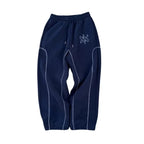 American Y2K Casual Zipper Hoodie Sweatpant Two Piece Set HipHop Oversized Embroidery Sweatshirts Men Women Casual Pants