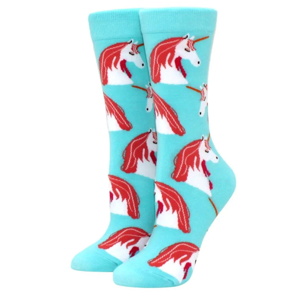 Novelty Woman Socks Harajuku Cotton Funny Happy Cartoon Cat Dog Pattern Unisex Socks Men Novelty Kawaii Socks - Matrix Studios