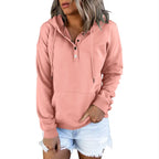 European and N Women's Long-sleeved Loose Casual Hooded Drawstring Pocket Hoodie - Matrix Studios